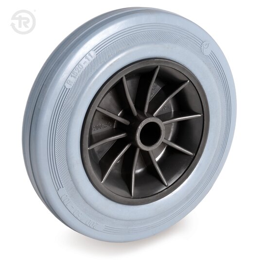 Ruote In Gomma Grigia, Con Boccola — Tellure Rota