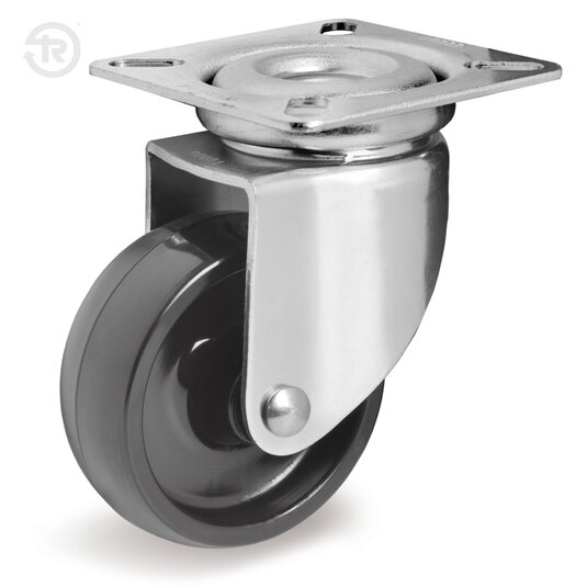 Polyamide 6 Wheels, Swivel Castor With Plate — Tellure Rota