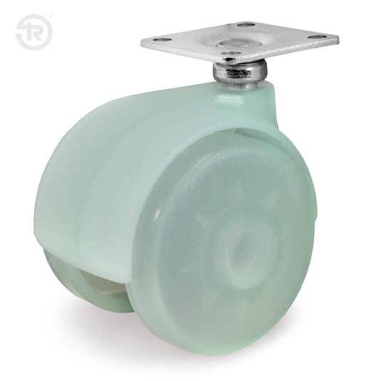 Doppelte Möbelrolle Mit Platte Aus Blauem Polypropilen — Tellure Rota