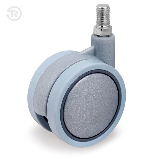 Ruote Per Sedie Gemellate In Poliammide 6 Grigio, Codolo — Tellure Rota