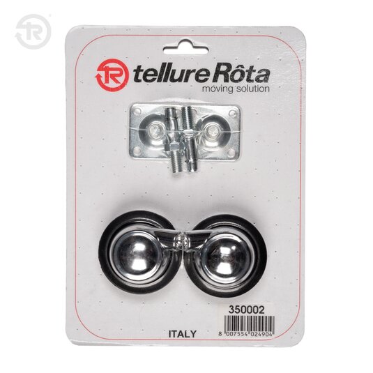 Ruote Mobilio Semisferiche In Gomma, Confezione 2 Pezzi — Tellure Rota