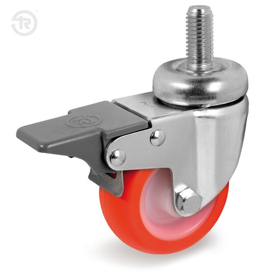 Ruote In Poliuretano Termoplastico, Supporto Rotante Codolo, Freno — Tellure Rota