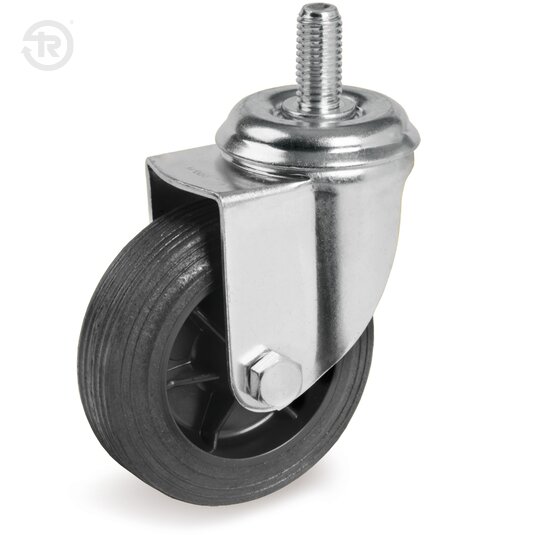 Ruote In Gomma Termoplastica, Supporto Rotante Codolo — Tellure Rota