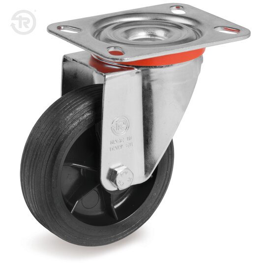 Ruote In Gomma Termoplastica, Supporto Rotante NL — Tellure Rota