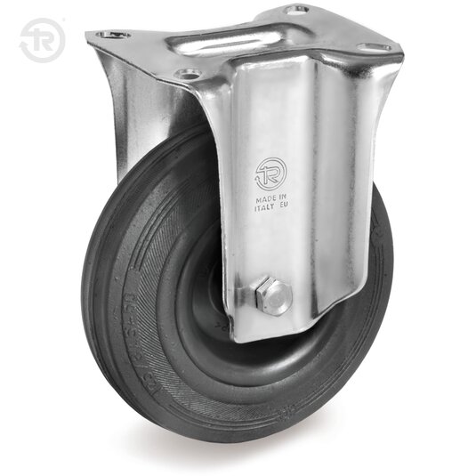 Rubber Wheels, Fixed Castor SL — Tellure Rota