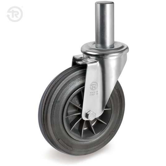 Rubber Wheels, Swivel Castor NL With Stem — Tellure Rota