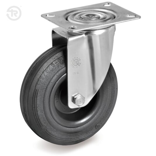 Rubber Wheels, Swivel Castor SL — Tellure Rota