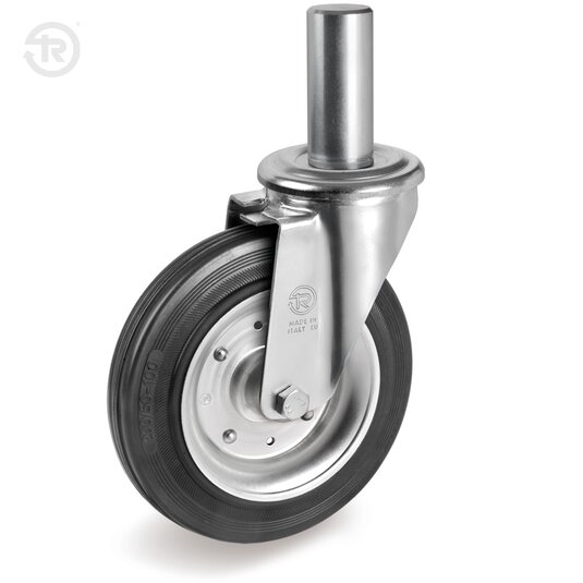 Rubber Wheels, Swivel Castor NL With Stem — Tellure Rota