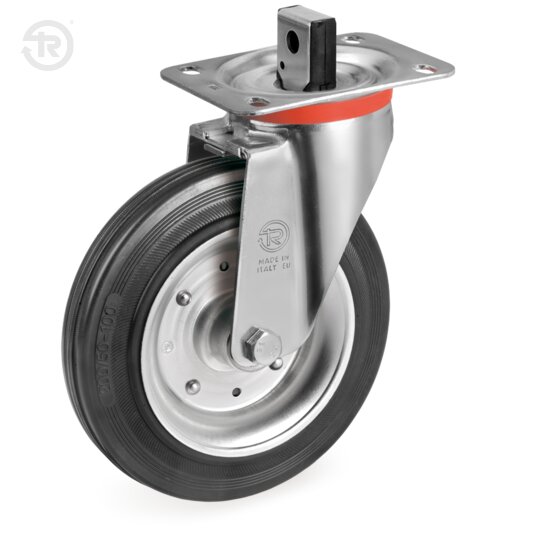 Rubber & Conductive Rubber Wheels — Pressed Steel Disc — Tellure Rota