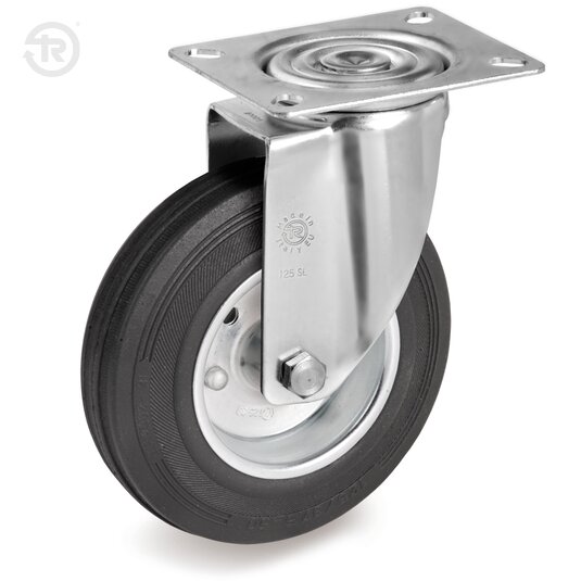 Rubber Wheels, Swivel Castor SL — Tellure Rota