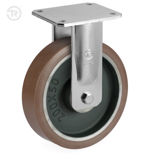 TR Powerhigh Polyurethane Wheels With Electrowelded Fixed Castor — Tellure Rota