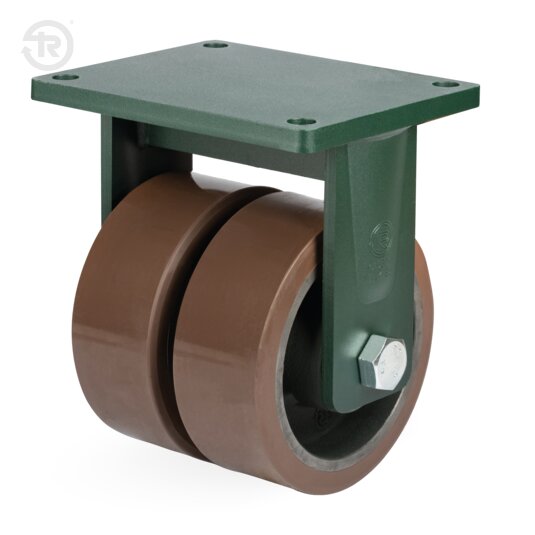 TR Powerhigh Polyurethane Wheels With Electrowelded Fixed Castor — Tellure Rota