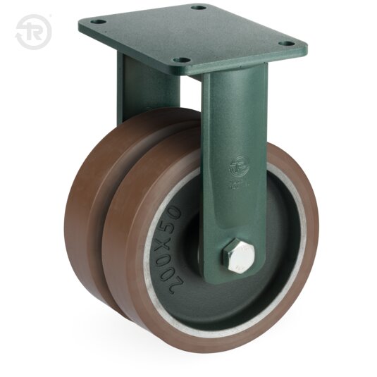 TR Powerhigh Polyurethane Wheels With Electrowelded Fixed Castor — Tellure Rota