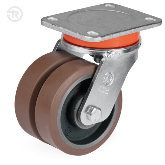 TR Powerhigh Polyurethane Wheels With Electrowelded Swivel Castor — Tellure Rota