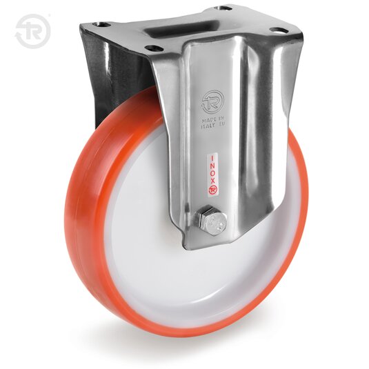Thermoplastic Polyurethane Wheels, Stainless Steel Fixed Castor Px — Tellure Rota