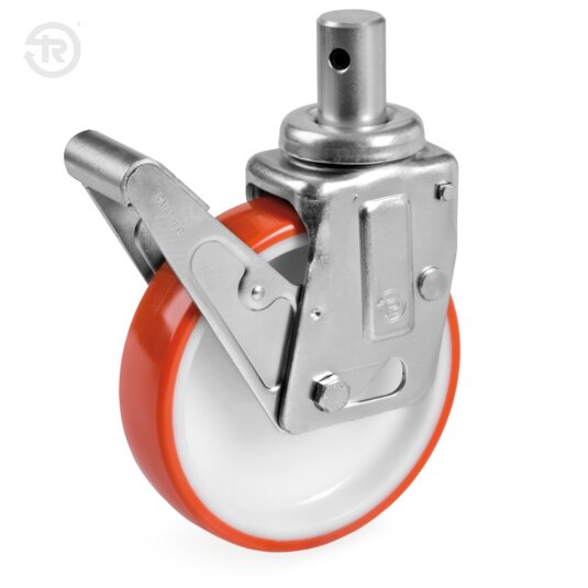 Thermoplastic Polyurethane Wheels, Scaffold Castor With Plain Stem — Tellure Rota