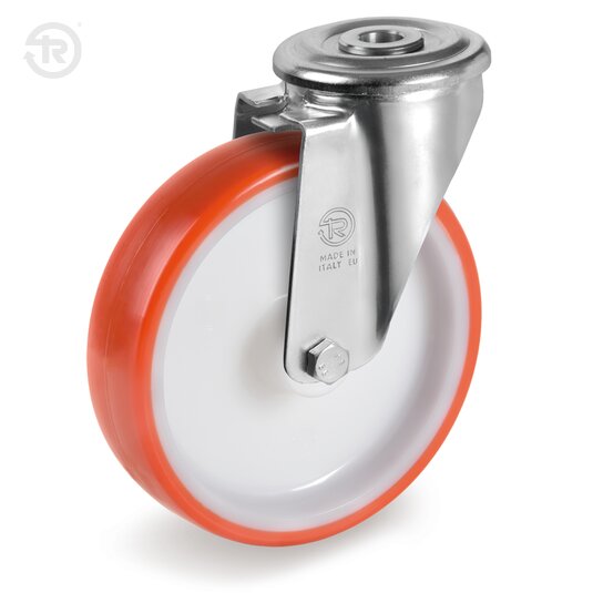 Thermoplastic Polyurethane Wheels, Swivel Castor With Bolt Hole NL — Tellure Rota