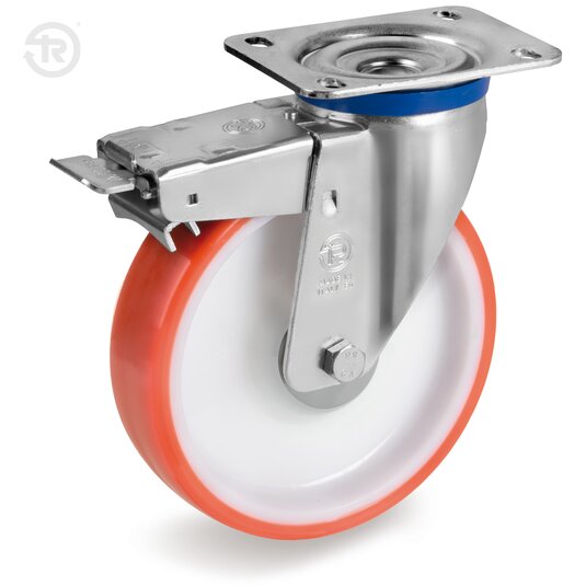 Thermoplastic Polyurethane Wheels, Swivel Castor M, Brake — Tellure Rota