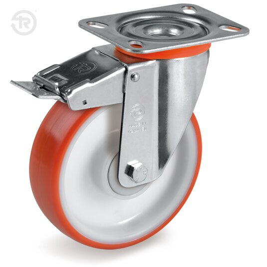 Thermoplastic Polyurethane Wheels, Swivel Castor NL, Brake — Tellure Rota