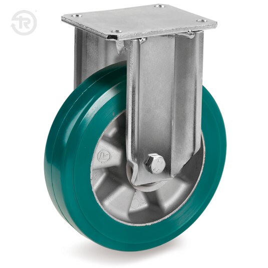 Ruote In Poliuretano TR Roll Alto Spessore, Supporto Fisso EP — Tellure Rota