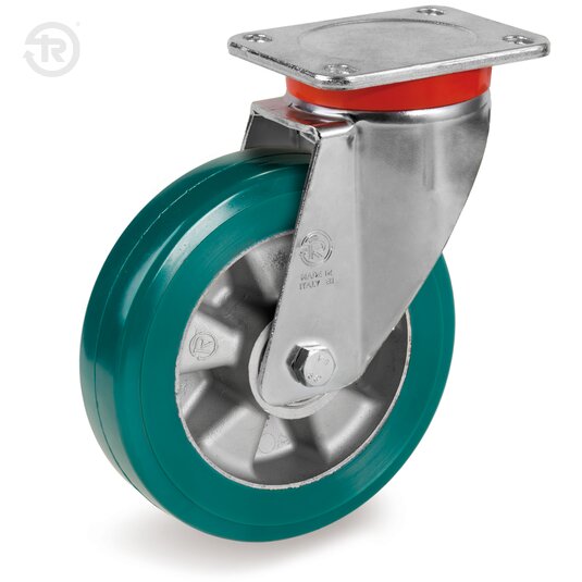 Ruote In Poliuretano TR Roll Alto Spessore, Supporto Rotante Ee Mhd — Tellure Rota