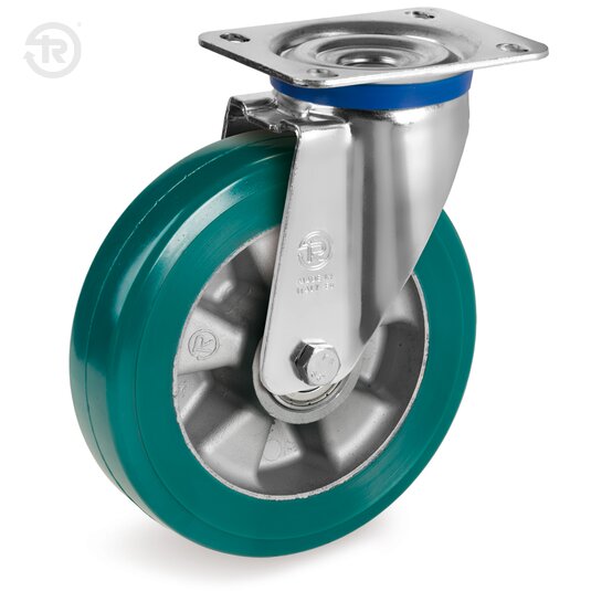 Ruote In Poliuretano TR Roll Alto Spessore, Supporto Rotante M — Tellure Rota