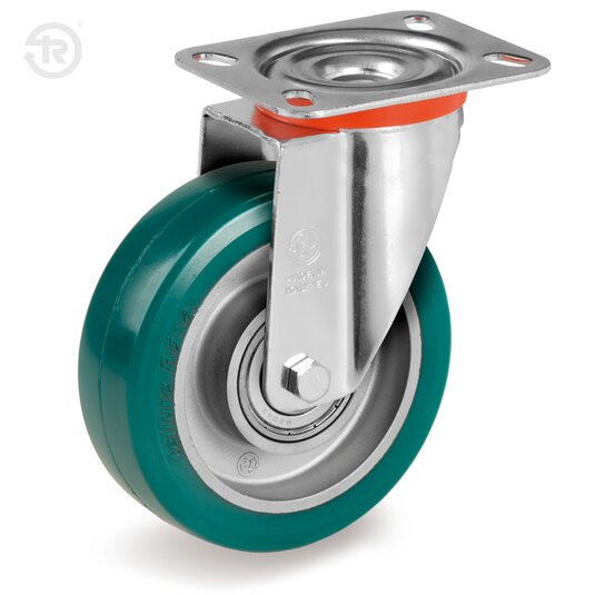 Ruote In Poliuretano TR Roll Alto Spessore, Supporto Rotante NL — Tellure Rota