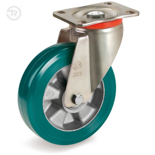 Ruote In Poliuretano TR Roll Alto Spessore, Supporto Rotante P — Tellure Rota