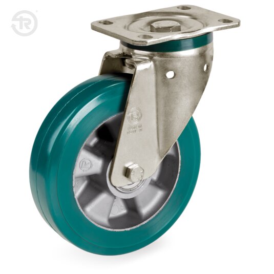 Ruote In Poliuretano TR Roll Alto Spessore, Supporto Rotante PT — Tellure Rota