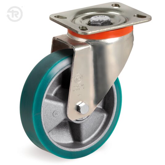 Ruote In Poliuretano TR Roll, Supporto Rotante P — Tellure Rota