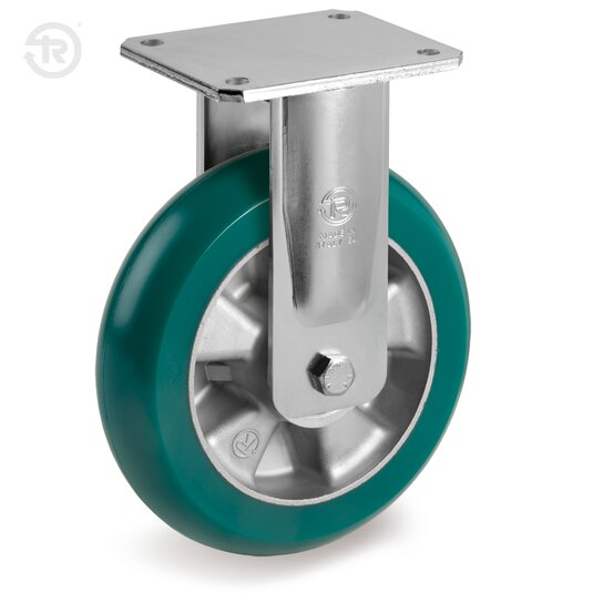 TR Roll Polyurethane Wheels With Round Profile, Fixed Castor Ee Mhd — Tellure Rota