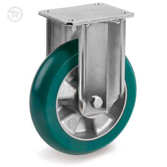 Ruote In Poliuretano TR Roll Bombate, Supporto Fisso EP — Tellure Rota