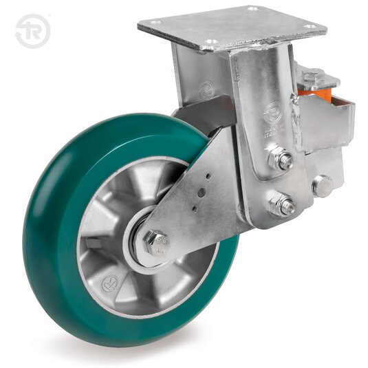 Ruote In Poliuretano TR Roll Bombate, Supporto Fisso Ees Mhd — Tellure Rota