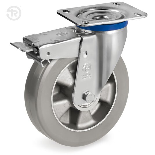 TR Roll ESD Polyurethane Wheels, Swivel Castor M, Brake — Tellure Rota