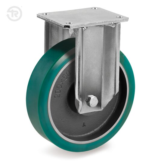 Ruote In Poliuretano TR Roll, Supporto Fisso EP — Tellure Rota