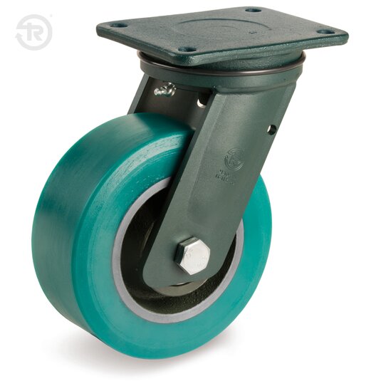 FR TR Roll Polyurethane Wheels, Swivel Castor Ee Hd, Brake — Tellure Rota