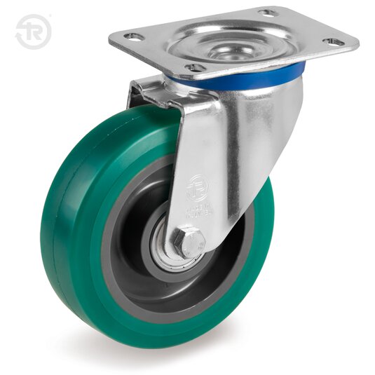 Ruote In Poliuretano TR Roll, Supporto Rotante M — Tellure Rota