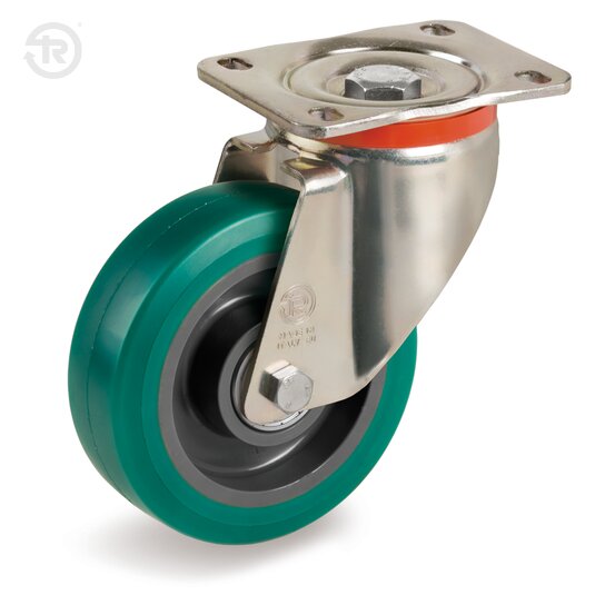 Ruote In Poliuretano TR Roll, Supporto Rotante P — Tellure Rota