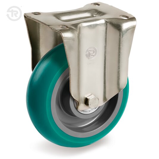 Ruote In Poliuretano TR Roll Bombate, Supporto Fisso P — Tellure Rota
