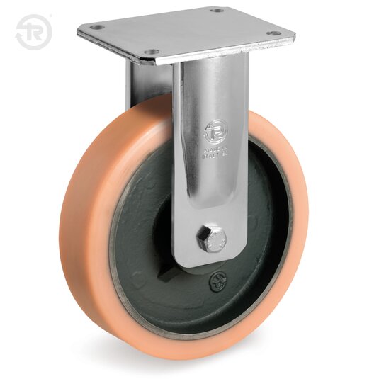 Vulkollan® Wheels, Fixed Welded Castor — Tellure Rota