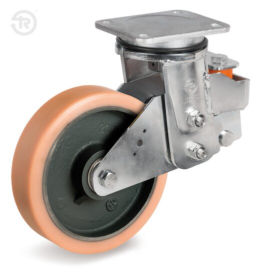 Vulkollan® Wheels, Sprung Swivel Castor — Tellure Rota