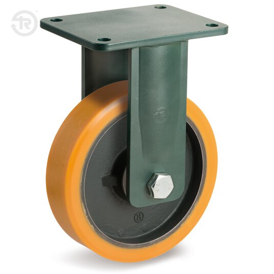 Ruote In Poliuretano TR, Supporto Fisso Elettrosaldato — Tellure Rota