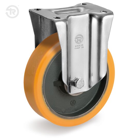 Ruote In Poliuretano TR, Supporto Fisso NL — Tellure Rota