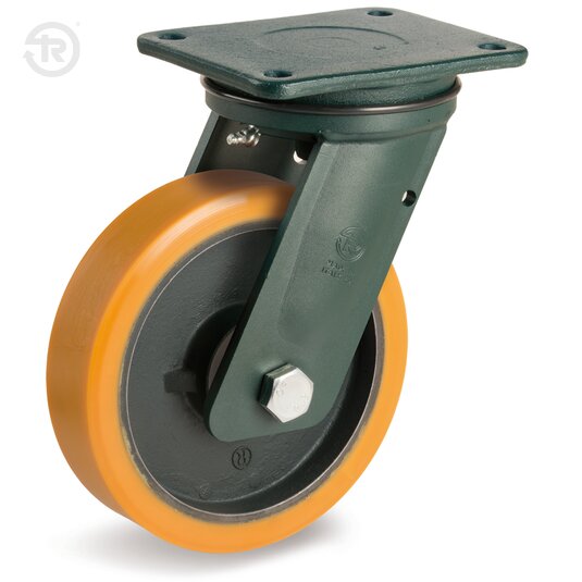 Ruote In Poliuretano TR, Supporto Rotante Elettrosaldato — Tellure Rota