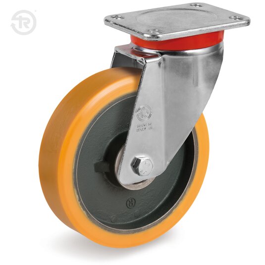 Ruote In Poliuretano TR, Supporto Rotante EP — Tellure Rota