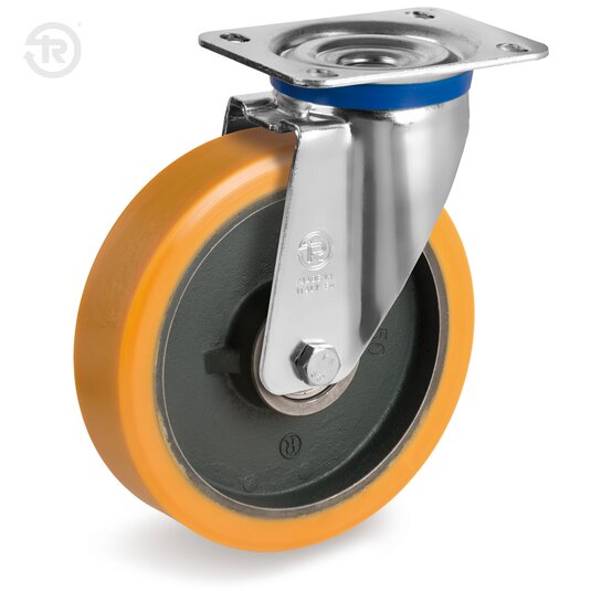 Ruote In Poliuretano TR, Supporto Rotante M — Tellure Rota