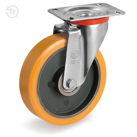 Ruote In Poliuretano TR, Supporto Rotante NL — Tellure Rota