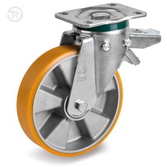 Ruote In Poliuretano TR, Supporto Rotante PT, Freno — Tellure Rota