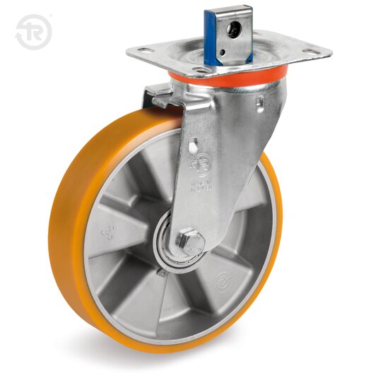 Ruote In Poliuretano TR, Supporto Rotante NL, Freno Esagonale — Tellure Rota