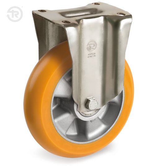 Ruote In Poliuretano TR Bombate, Supporto Fisso P — Tellure Rota